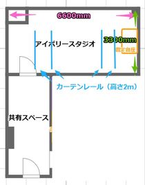 スタジオベース　せんびるスタジオ せんびる8号館地下1階B127号室：アンティークスタジオの室内の写真