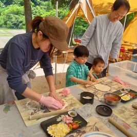 お子様も一緒にピザづくり！ - 吟風農園（GINPUU　FARM） 吟風農園　アウトドア　レンタルスペースの設備の写真